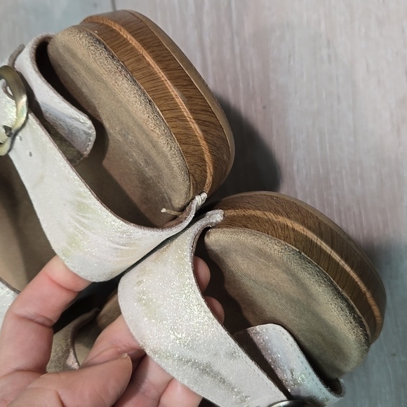 Dansko Women Leather Straps Heels Platform shoes Sandals sz 38/7.5-8 - Picture 5 of 14